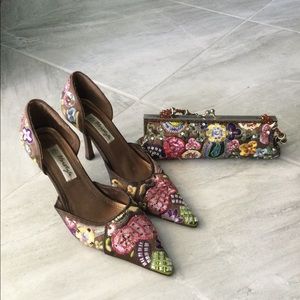 La Regale Vintage Clutch with Matching Heels